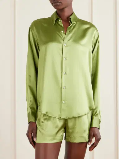 Comme Si La Classica Silk-charmeuse Shirt | Thumbnail 2 Comme Si La Classica Silk-charmeuse Shirt | Thumbnail 2
