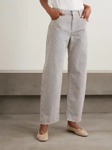 La Ligne Marilyn Pinstriped High-rise Straight-leg Jeans | Thumbnail 3