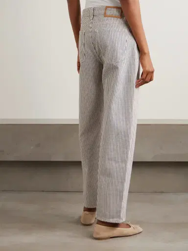 La Ligne Marilyn Pinstriped High-rise Straight-leg Jeans | Thumbnail 4