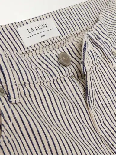 La Ligne Marilyn Pinstriped High-rise Straight-leg Jeans | Thumbnail 5