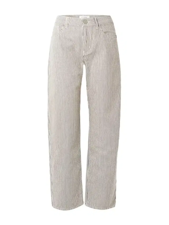 Marilyn Pinstriped High-rise Straight-leg Jeans