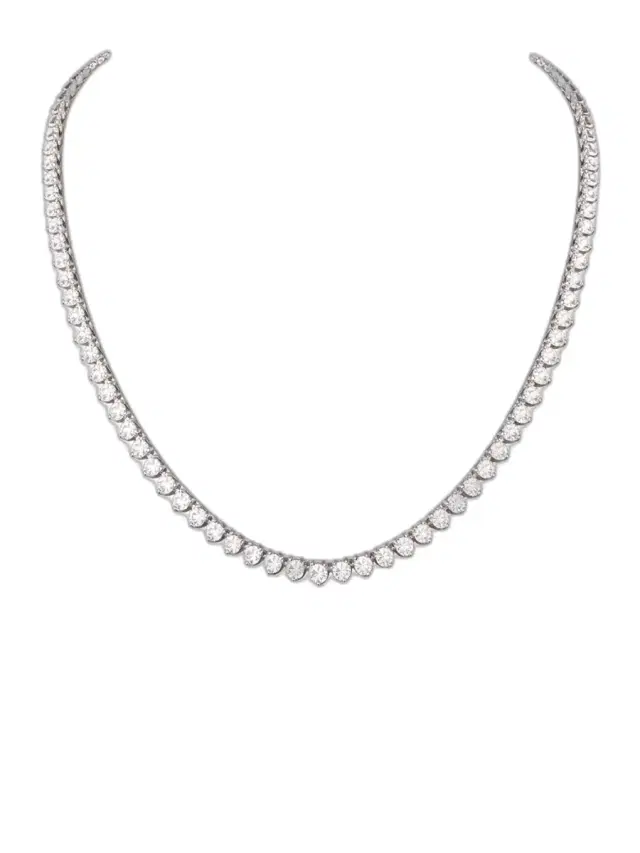 6.36ct Diamond 18K Gold Jenny Tennis Necklace