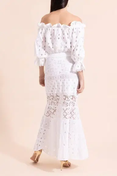 TEMPTATION POSITANO Artemisia Skirt - Bianco | Thumbnail 4