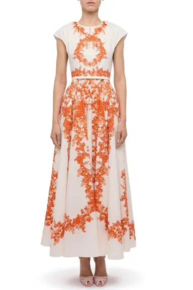 Giambattista Valli Cap Sleeve Floral Maxi Dress | Thumbnail 2