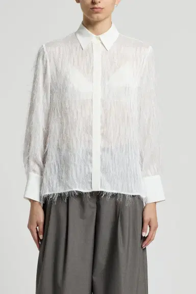 PESERICO Fringe Collared Blouse | Thumbnail 2 PESERICO Fringe Collared Blouse | Thumbnail 2