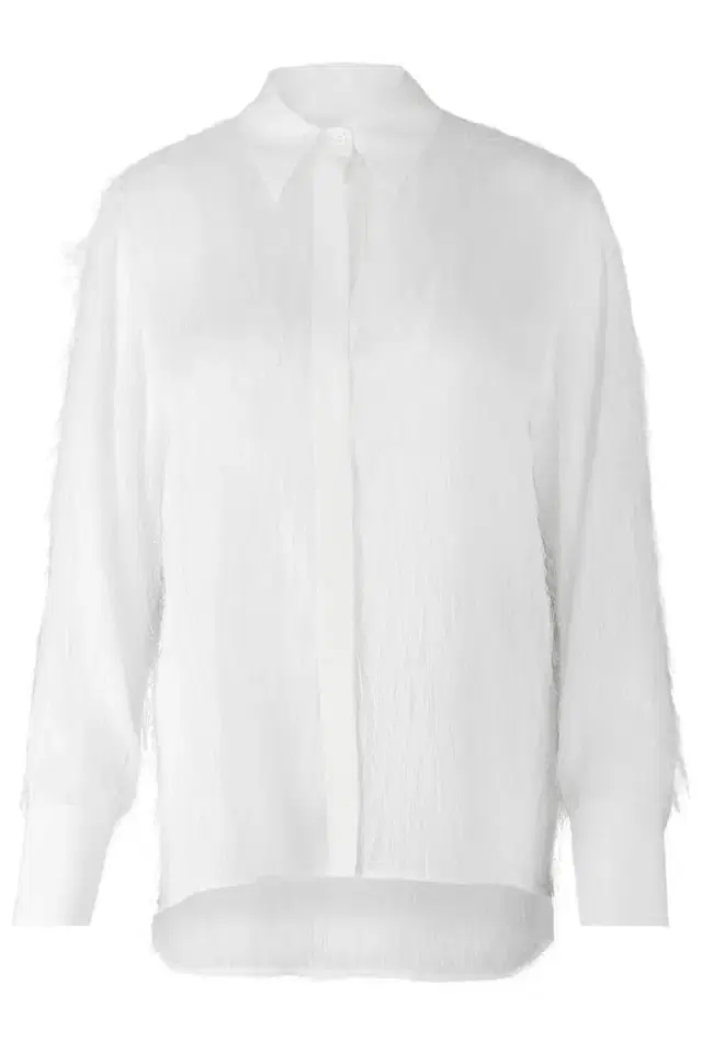 PESERICO Fringe Collared Blouse