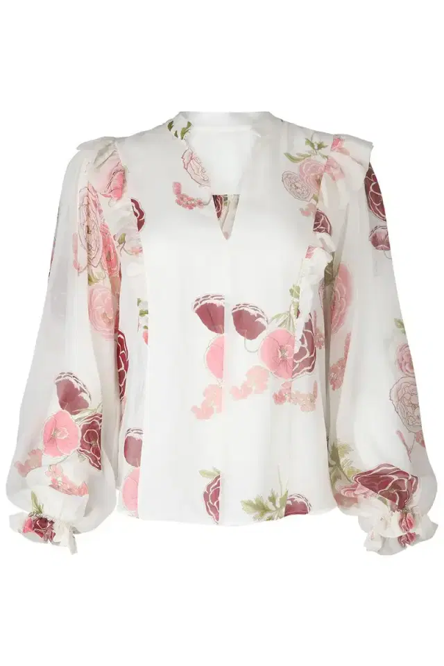 Long Sleeve Floral Blouse
