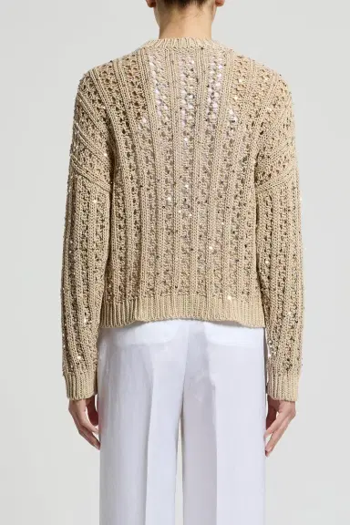 PESERICO Round Neck Sequin Sweater | Thumbnail 5