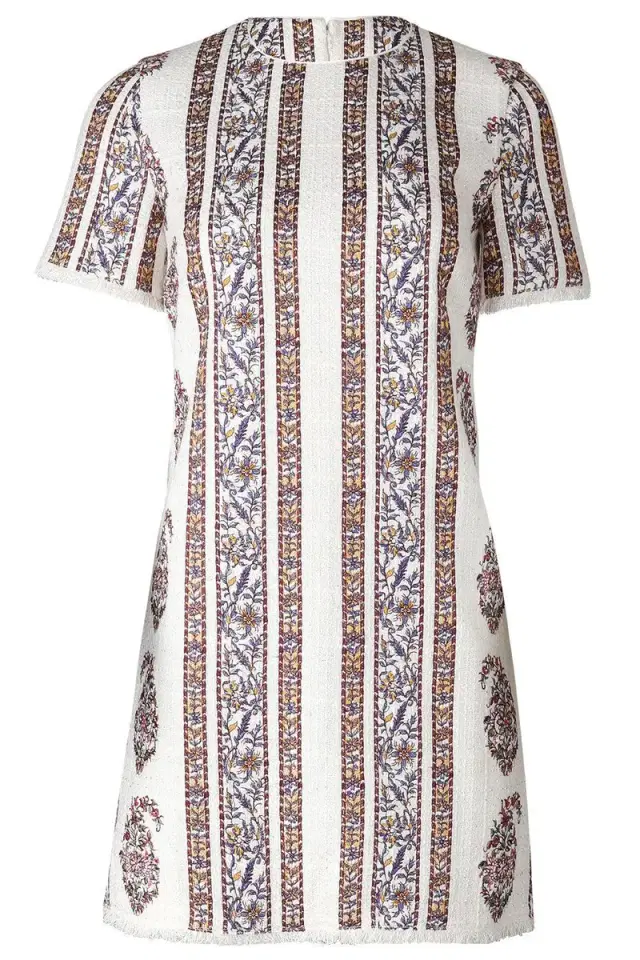 Giambattista Valli Short Sleeve Paisley Mini Dress