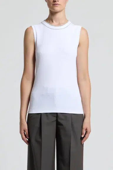 PESERICO Sleeveless Lurex Tank Top | Thumbnail 2 PESERICO Sleeveless Lurex Tank Top | Thumbnail 2