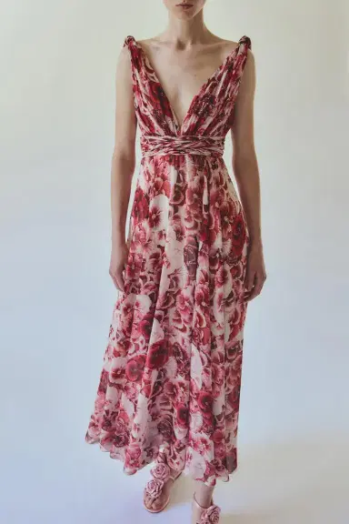 Giambattista Valli Sleeveless Pansies Dress | Thumbnail 2
