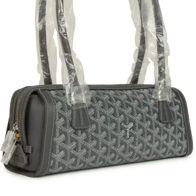 goyard Goyard Goyardine Canvas Bonbonnière Bag Grey Chevroches Calfskin Palladium Hardware | Thumbnail 2 goyard Goyard Goyardine Canvas Bonbonnière Bag Grey Chevroches Calfskin Palladium Hardware | Thumbnail 2