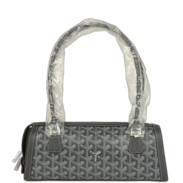 goyard Goyard Goyardine Canvas Bonbonnière Bag Grey Chevroches Calfskin Palladium Hardware