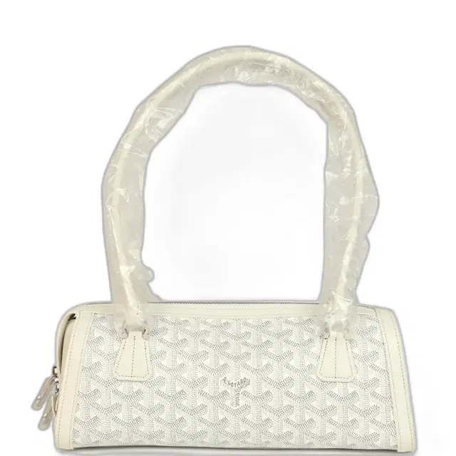 Goyard Goyardine Canvas Bonbonnière Bag White Chevroches Calfskin Palladium Hardware