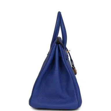 HERMÈS Hermes Birkin 35 Bleu Electric Togo Gold Hardware | Thumbnail 3