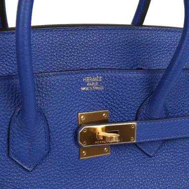 HERMÈS Hermes Birkin 35 Bleu Electric Togo Gold Hardware | Thumbnail 7 HERMÈS Hermes Birkin 35 Bleu Electric Togo Gold Hardware | Thumbnail 7