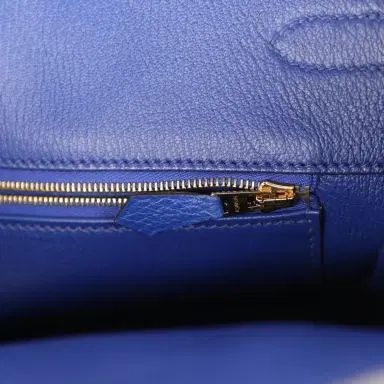 HERMÈS Hermes Birkin 35 Bleu Electric Togo Gold Hardware | Thumbnail 9 HERMÈS Hermes Birkin 35 Bleu Electric Togo Gold Hardware | Thumbnail 9