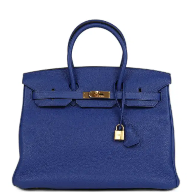 hermes Hermes Birkin 35 Bleu Electric Togo Gold Hardware