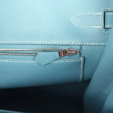 HERMÈS Hermes Birkin 35 Blue Jean Togo Palladium Hardware | Thumbnail 9 HERMÈS Hermes Birkin 35 Blue Jean Togo Palladium Hardware | Thumbnail 9