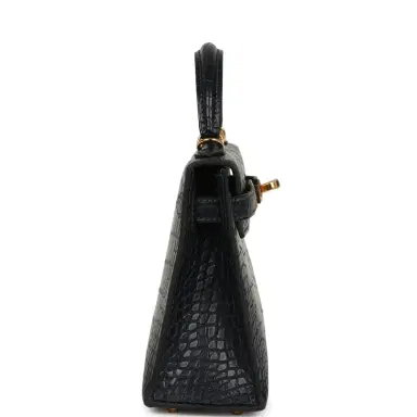 HERMÈS Hermes Kelly Sellier 20 Bleu Nuit Matte Alligator Gold Hardware | Thumbnail 3 HERMÈS Hermes Kelly Sellier 20 Bleu Nuit Matte Alligator Gold Hardware | Thumbnail 3