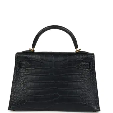 HERMÈS Hermes Kelly Sellier 20 Bleu Nuit Matte Alligator Gold Hardware | Thumbnail 4 HERMÈS Hermes Kelly Sellier 20 Bleu Nuit Matte Alligator Gold Hardware | Thumbnail 4