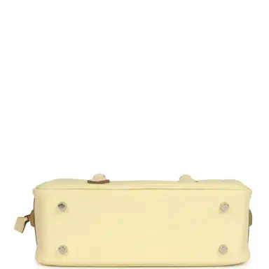 HERMÈS Hermes Mini Plume 21 Bag Jaune Milton Swift Palladium Hardware | Thumbnail 7 HERMÈS Hermes Mini Plume 21 Bag Jaune Milton Swift Palladium Hardware | Thumbnail 7