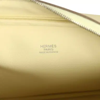 HERMÈS Hermes Mini Plume 21 Bag Jaune Milton Swift Palladium Hardware | Thumbnail 9 HERMÈS Hermes Mini Plume 21 Bag Jaune Milton Swift Palladium Hardware | Thumbnail 9
