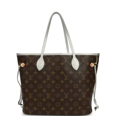 Louis Vuitton Louis Vuitton "57th Street NYC" Neverfull Inside Out MM Brown and Silver Monogram Silver Hardware | Thumbnail 5 Louis Vuitton Louis Vuitton "57th Street NYC" Neverfull Inside Out MM Brown and Silver Monogram Silver Hardware | Thumbnail 5