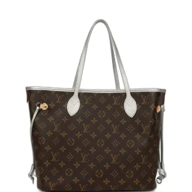 Louis Vuitton Louis Vuitton "57th Street NYC" Neverfull Inside Out MM Brown and Silver Monogram Silver Hardware | Thumbnail 1 Louis Vuitton Louis Vuitton "57th Street NYC" Neverfull Inside Out MM Brown and Silver Monogram Silver Hardware | Thumbnail 1