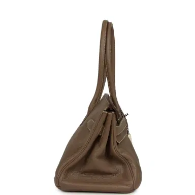 HERMÈS Vintage Hermes Shoulder Birkin 42 JPG Etoupe Clemence Palladium Hardware | Thumbnail 3 HERMÈS Vintage Hermes Shoulder Birkin 42 JPG Etoupe Clemence Palladium Hardware | Thumbnail 3