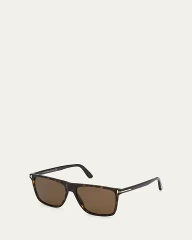 Tom Ford Men's Fletcher Polarized Square Acetate Sunglasses | Thumbnail 3