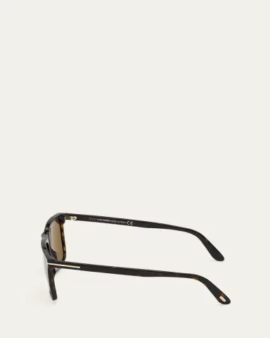 Tom Ford Men's Fletcher Polarized Square Acetate Sunglasses | Thumbnail 4