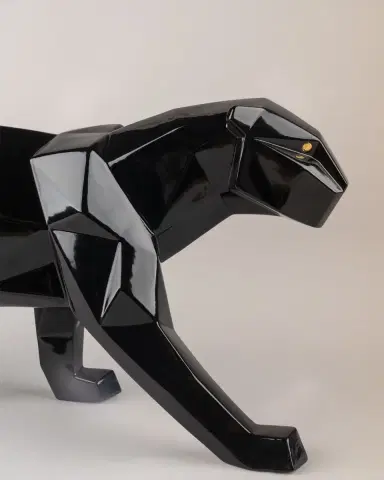 Lladro Origami Black Panther Sculpture | Thumbnail 2