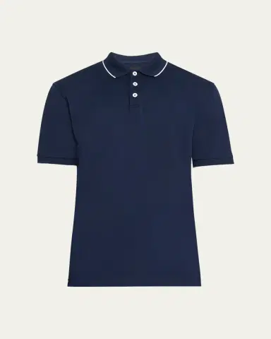 Giorgio Armani Men's Tipped Polo Shirt | Thumbnail 5