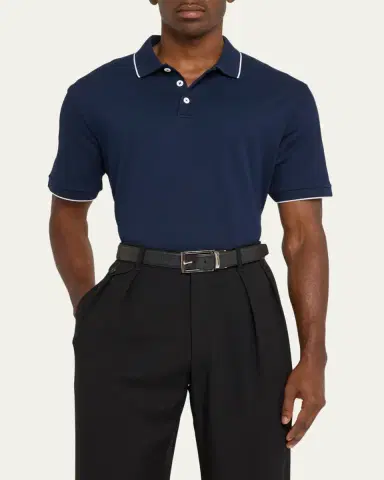 Giorgio Armani Men's Tipped Polo Shirt | Thumbnail 8