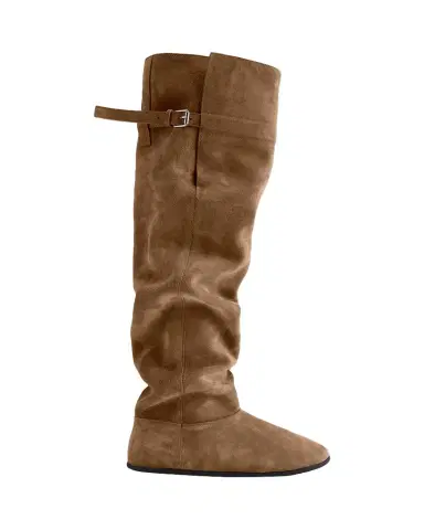 CHRISTEN Big Shearling-Lined Suede Over-the-Knee Boots | Thumbnail 1 CHRISTEN Big Shearling-Lined Suede Over-the-Knee Boots | Thumbnail 1
