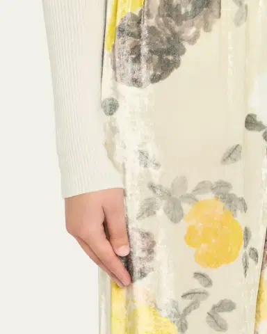 BERNADETTE Floral Velvet Relaxed Pants | Thumbnail 5