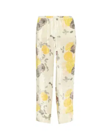 BERNADETTE Floral Velvet Relaxed Pants | Thumbnail 1