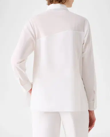 Akris Geometric Paneled Cotton Button-Down Shirt | Thumbnail 6 Akris Geometric Paneled Cotton Button-Down Shirt | Thumbnail 6