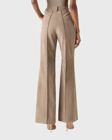 Akris Pintuck Suede Wide-Leg Trousers | Thumbnail 7