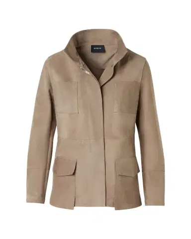 Akris Chianti Suede Utility Jacket | Thumbnail 1 Akris Chianti Suede Utility Jacket | Thumbnail 1