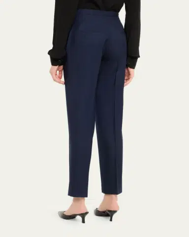 Kiton Wool-Silk Tapered-Leg Ankle Trousers | Thumbnail 3