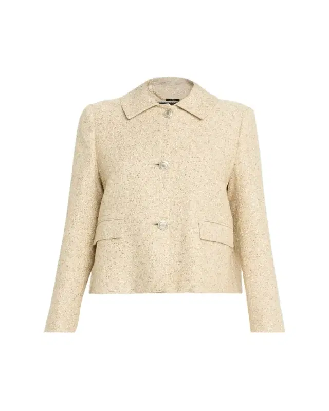 Paillette Linen Twill Single-Breasted Jacket