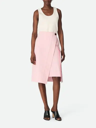 Bottega Veneta Cotton Twill Wrap Skirt | Thumbnail 1
