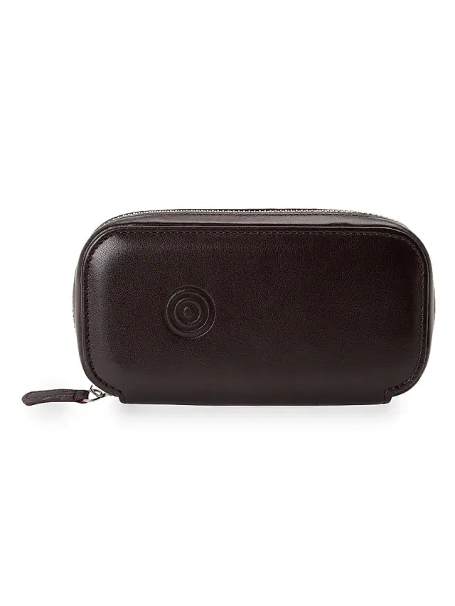 Wolf WOLF x WM Brown 2-Piece Watch Zip Storage Case - Brown