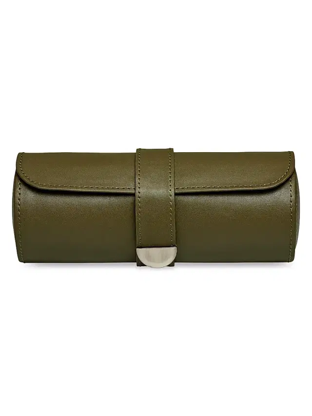 Wolf Earth Triple Watch Roll - Coffee