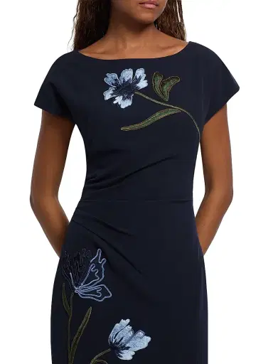 Lela Rose Women's Cascade Floral Corded Crêpe Cocktail Dress | Thumbnail 6 Lela Rose Women's Cascade Floral Corded Crêpe Cocktail Dress | Thumbnail 6