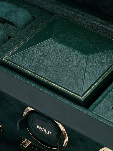 Wolf British Racing Green Triple Watch Winder | Thumbnail 4 Wolf British Racing Green Triple Watch Winder | Thumbnail 4