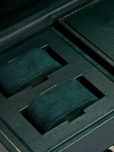 Wolf British Racing Green Triple Watch Winder | Thumbnail 5 Wolf British Racing Green Triple Watch Winder | Thumbnail 5