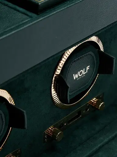 Wolf British Racing Green Triple Watch Winder | Thumbnail 6 Wolf British Racing Green Triple Watch Winder | Thumbnail 6